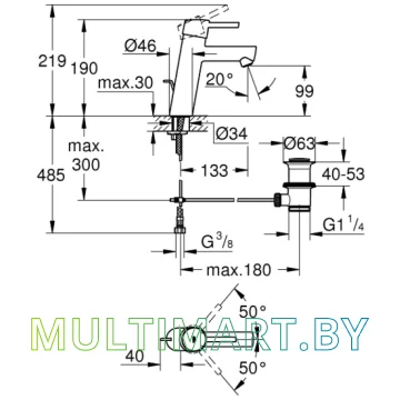 Смеситель Grohe Concetto (23450001) картинка 2